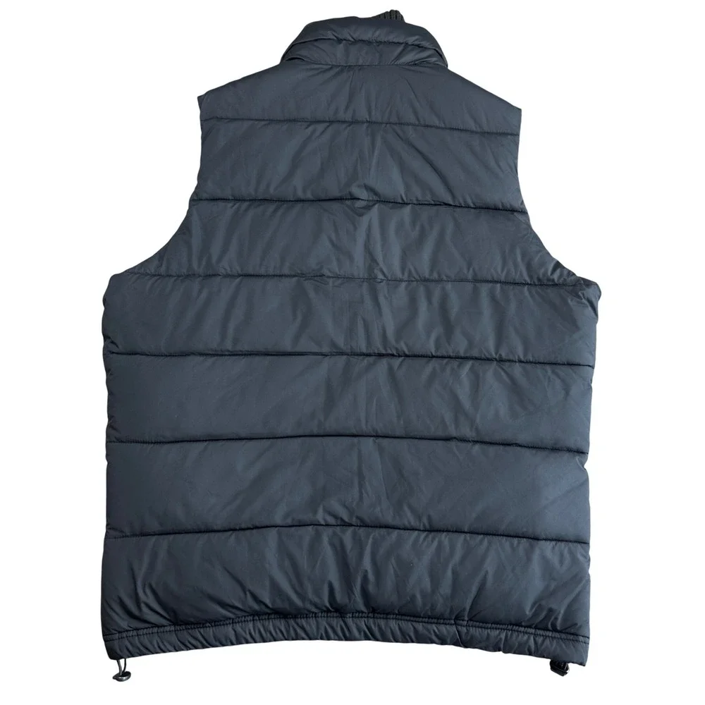 Abercrombie & Fitch Puffer Vest Mens XL Gray Quilted Fleece Lined Winter Jacket
